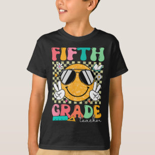 Camiseta Profesor de quinto grado de 5to grado cara sonrien