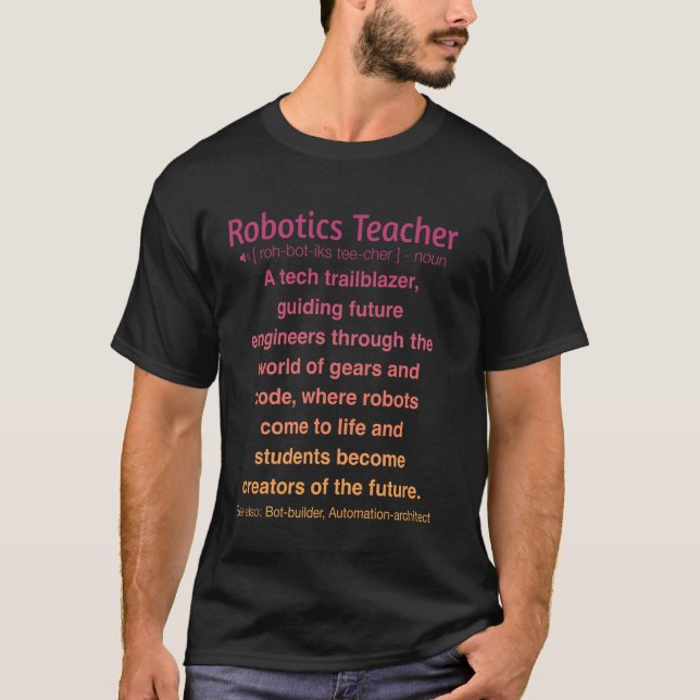 Camiseta Profesor de Robótica Divertido  1 (Anverso)