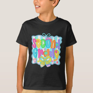 Camiseta Profesor De Segundo Grado Preppy Equipo De Lazo De