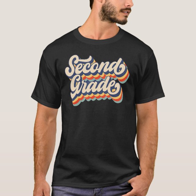 Camiseta Profesor de segundo grado retro vintage (Anverso)