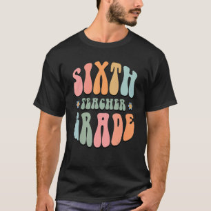 Camiseta Profesor de sexto grado Retro Groovy de vuelta a l