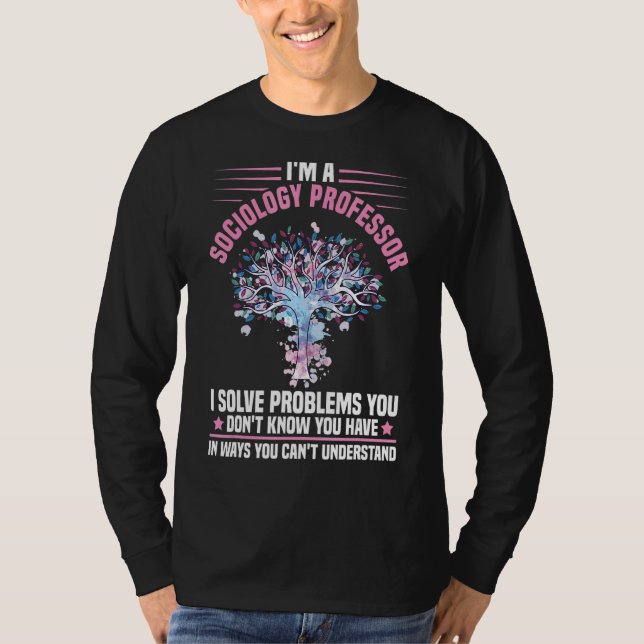 Camiseta Profesor de Sociología Enseñanza Principal Cita al (Anverso)