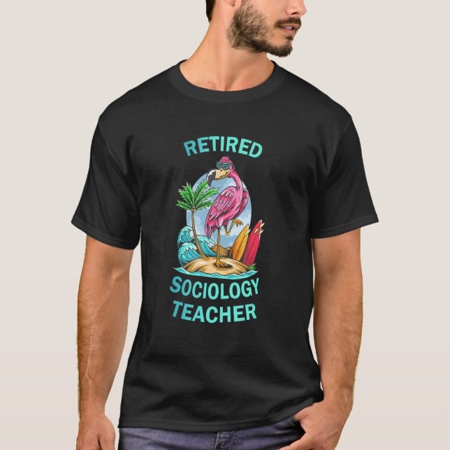 Camiseta Profesor de sociología retirado Flamingo (Anverso)