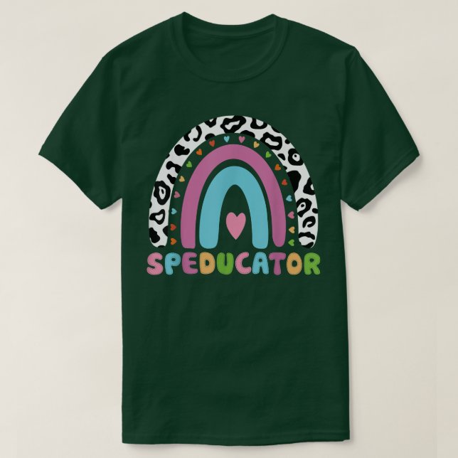 Camiseta Profesor de SPED Rainbow Profesora de Educación Es (Diseño del anverso)