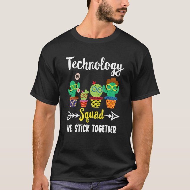Camiseta Profesor de Tecnología de Equipo de Cactus de Tecn (Anverso)