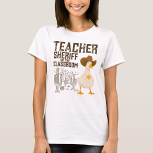 Camiseta Profesor De vuelta a la escuela Cowboy Retro Goose