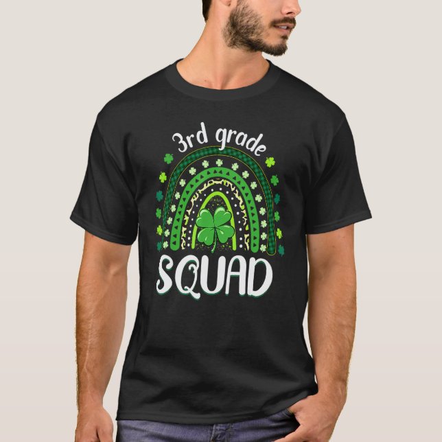 Camiseta Profesor del escuadrón de 3er grado Arcoíris Día d (Anverso)