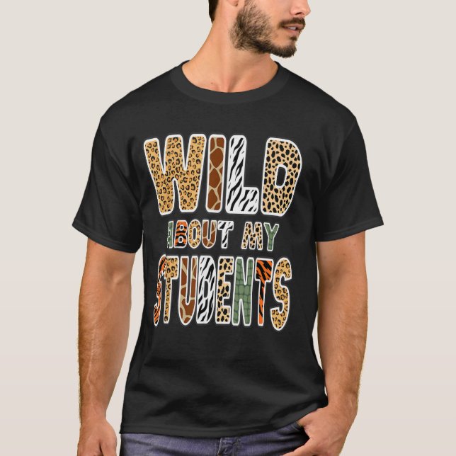 Camiseta Profesor Desmadrado Estampado de Animales (Anverso)