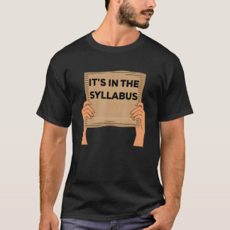 Camiseta Profesor diciendo que está en la tarjeta de cartón