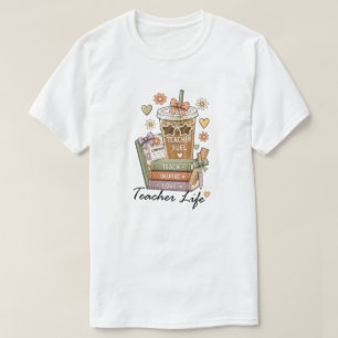 Camiseta Profesor Divertido Combustible Café Vida de Profes