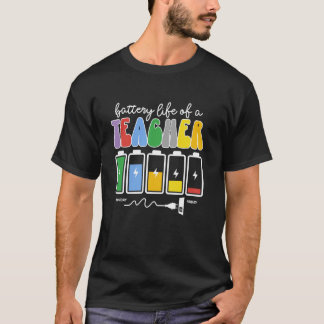 Camiseta Profesor Divertido Duración de la Batería de un Pr