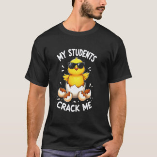Camiseta Profesor Divertido Pollita Mis Estudiantes Me Hace
