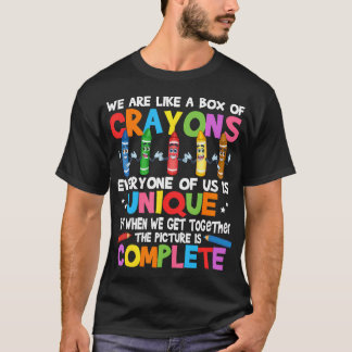 Camiseta Profesor Divertido Somos Como Una Caja De Crayones