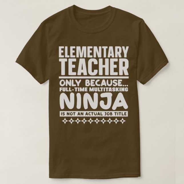 Camiseta Profesor Elemental Ninja (Diseño del anverso)