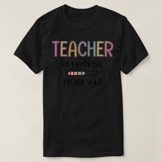 Camiseta Profesor En Curso Por Favor Esperar, Futuro Profes (Diseño del anverso)