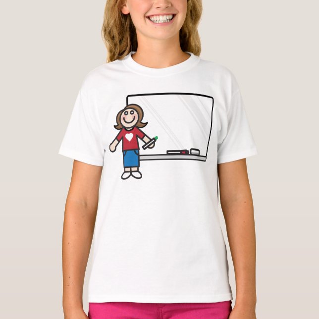 Camiseta Profesor en la pizarra del aula (Anverso)