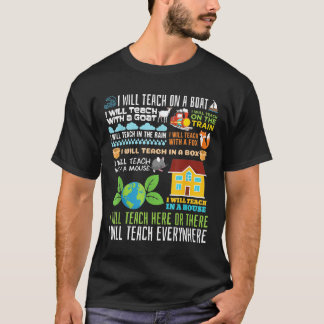Camiseta Profesor - Enseñaré En Una Cabra De Barco Que Ense