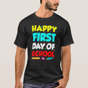 Camiseta Profesor escolar feliz primer día de escuadrón esc