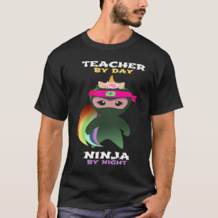 Camiseta Profesor escolar por día Ninja por multitarea noct