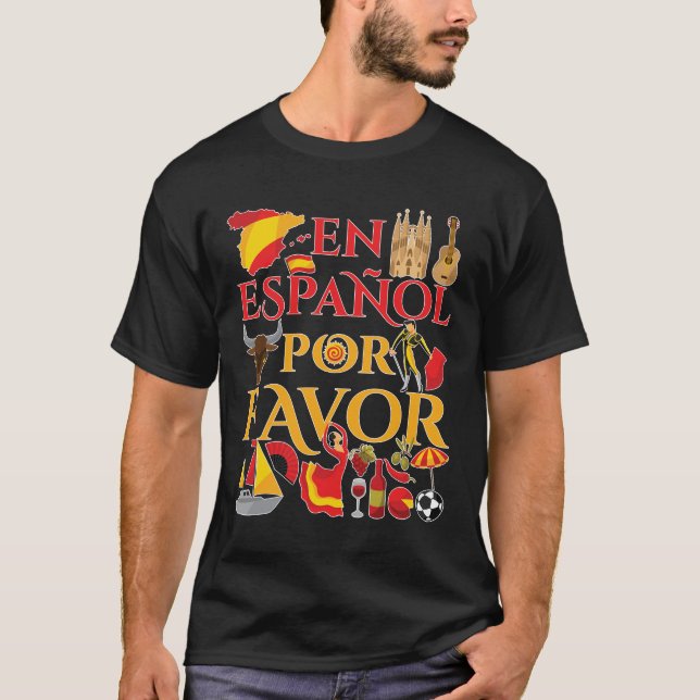 Camiseta Profesor español en español por favor (Anverso)
