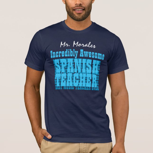 Camiseta PROFESOR ESPAÑOL impresionante o cualquier (Anverso)