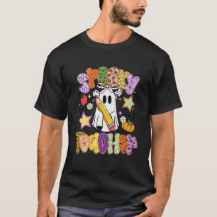 Camiseta Profesor Espeluznante Fantasma Coqueta Lazo Retro