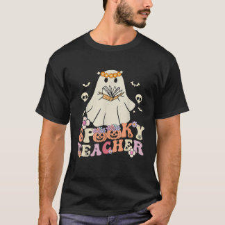 Camiseta Profesor Espeluznante Groovy Retro Fantasma Profes