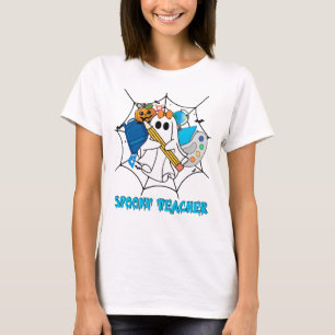 Camiseta Profesor Espeluznante Lápiz Fantasma de Halloween