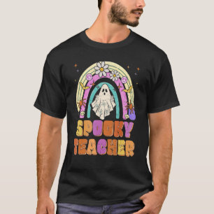 Camiseta Profesor Espeluznante Retro Floral Espeluznante Fa