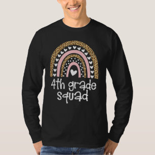 Camiseta Profesor Estudiante Arcoíris 100.º Día del 4º Grad