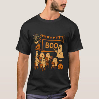 Camiseta Profesor fantasma de Halloween enseñando Boo a un