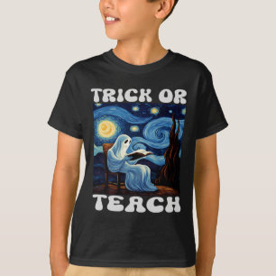 Camiseta Profesor Fantasma Trick O Teach Halloween Van Gogh