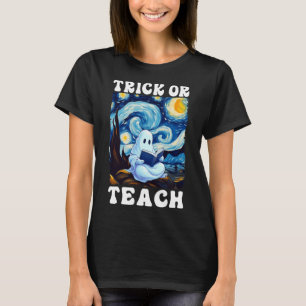 Camiseta Profesor Fantasma Trick O Teach Halloween Van Gogh