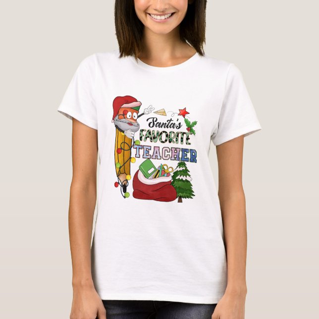 Camiseta Profesor favorito de Santa Claus (Anverso)