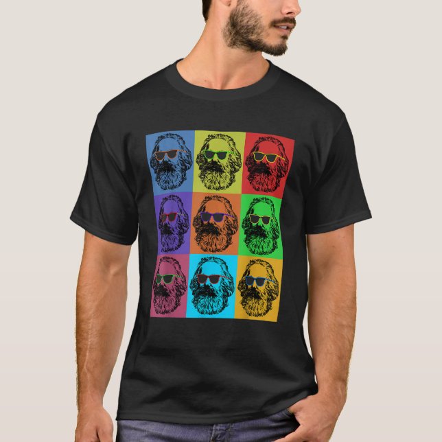 Camiseta Profesor filósofo de la revolución pop de Karl Mar (Anverso)