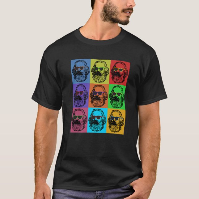 Camiseta Profesor filósofo de la revolución pop de Karl Mar (Anverso)