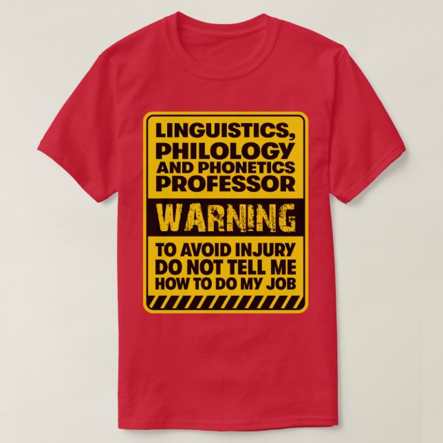 Camiseta Profesor fonético de Filología Lingüística (Diseño del anverso)