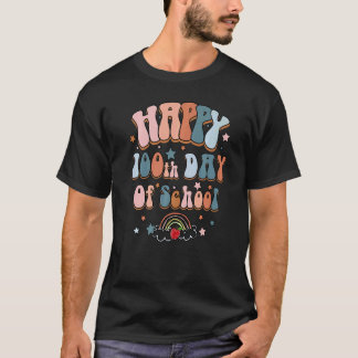 Camiseta Profesor Groovy 100 Días de Colegio Lindo 100º Día