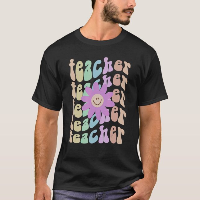 Camiseta PROFESOR I Enseñanza Escuadrón Elemental Retro Pur (Anverso)