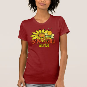 Camiseta Profesor increíble con los girasoles y las abejas