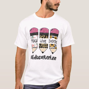 Camiseta Profesor inspiró a educador vida profesor Leopard