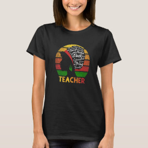 Camiseta Profesor inteligente negro afro melanina americano