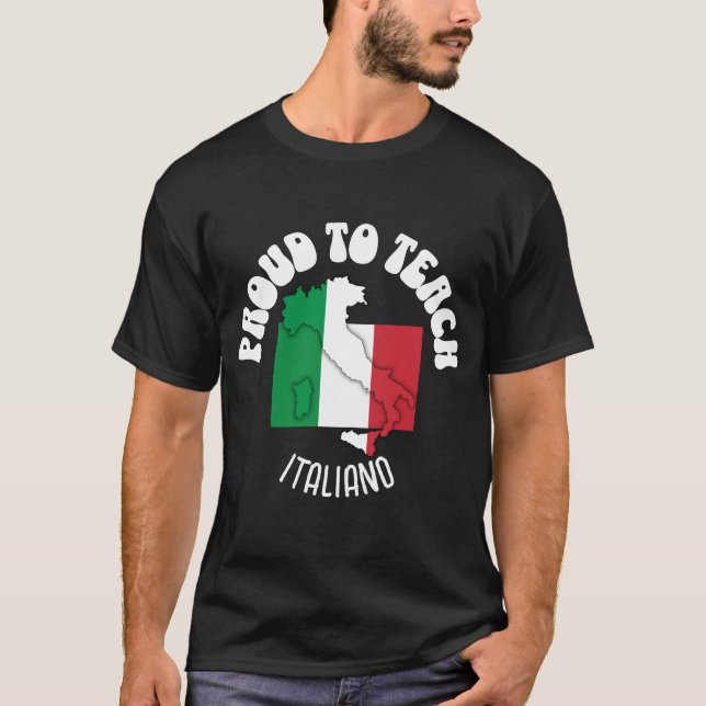 Camiseta Profesor italiano ORGULLOSO DE ENSEÑAR ITALIANO (Anverso)