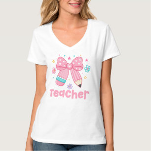 Camiseta Profesor, Lazo de Lápiz Coquette