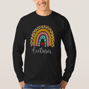 Camiseta Profesor Leopardo Arcoiris de vuelta al profesor d