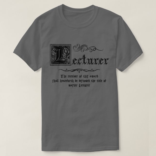 Camiseta Profesor maestro medieval (Diseño del anverso)