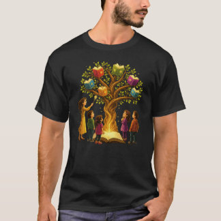 Camiseta Profesor Mágico y Estudiantes Leyendo Libro Arte d