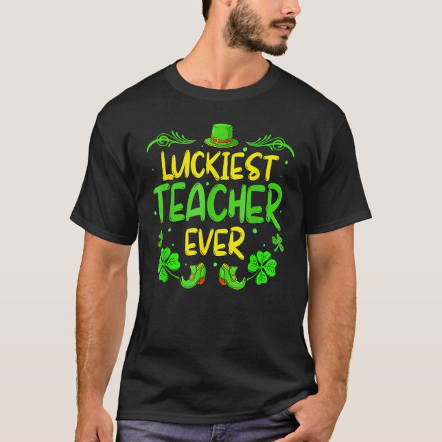Camiseta Profesor más afortunado de todos en Shamrock (Anverso)