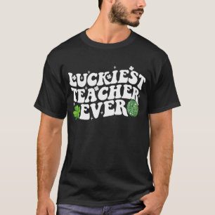 Camiseta Profesor más afortunado Ever Disco Ball Trébol Gro