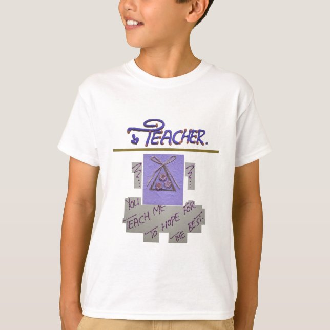 Camiseta Profesor, me enseñas a esperar lo mejor del arte (Anverso)